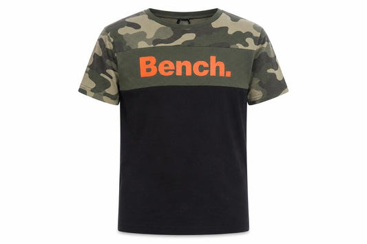Bench Boys Black Green Camouflage T-Shirt 11-12 Years