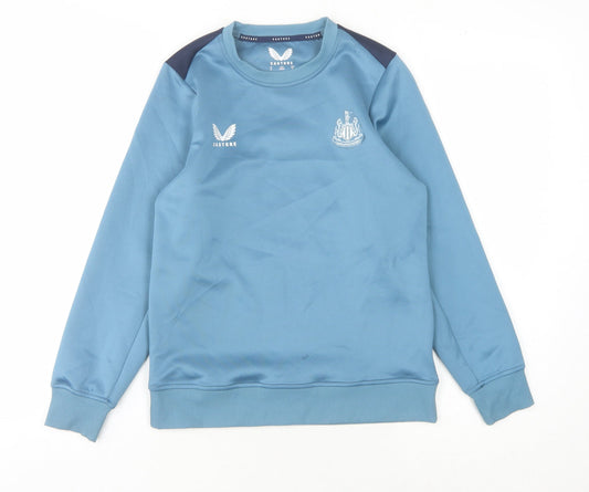 Castore Boys Blue Pullover Sweatshirt 14 Years, Football Logo