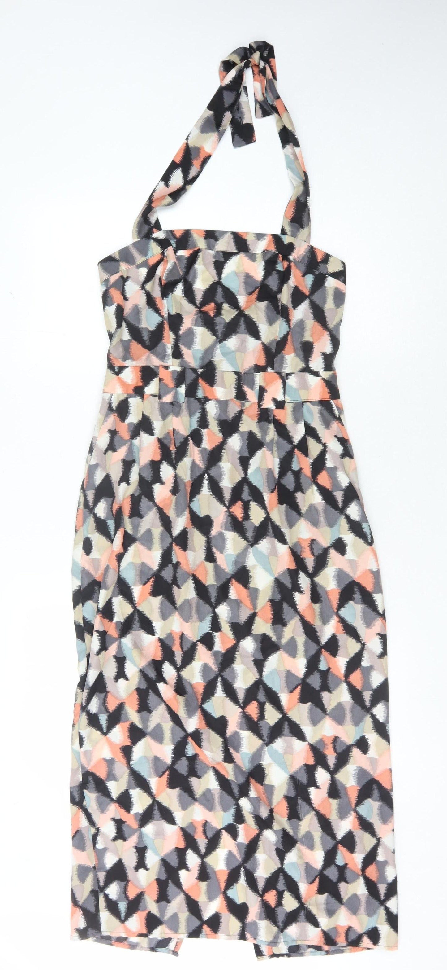 Warehouse Women's Multicoloured Geometric Dress Size 10