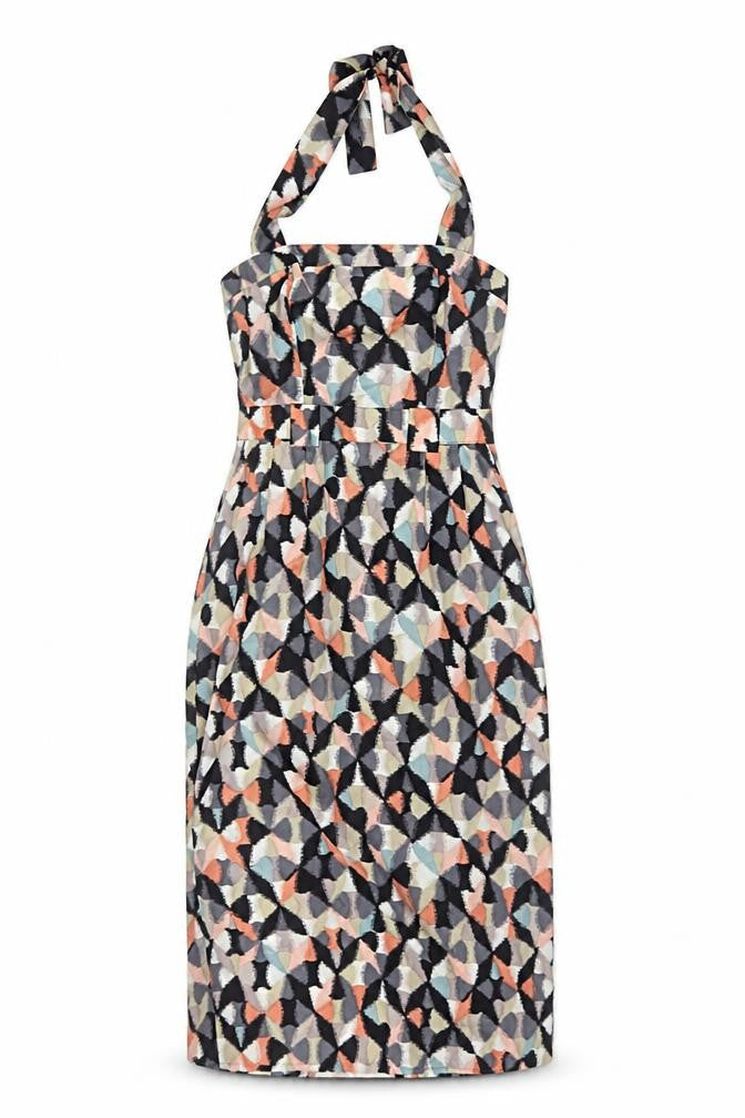Warehouse Women's Multicoloured Geometric Dress Size 10