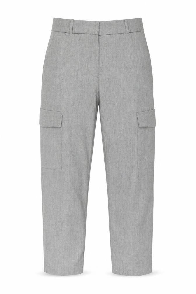 MNG Women's Grey Cargo Trousers Size 8 Casual
