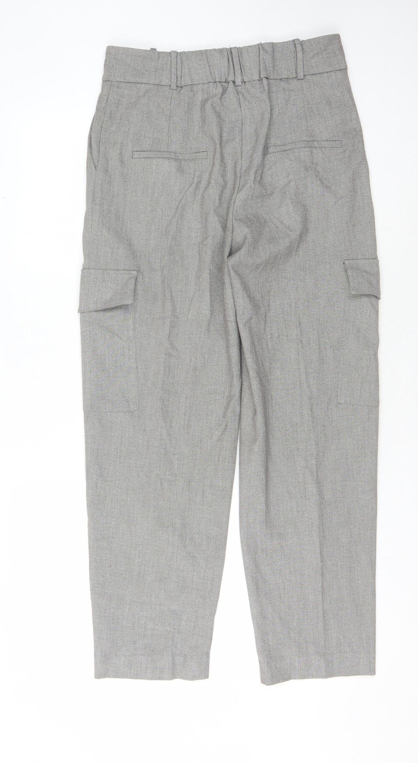 MNG Women's Grey Cargo Trousers Size 8 Casual