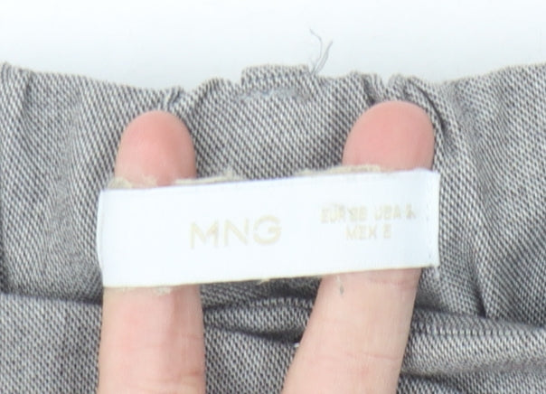 MNG Women's Grey Cargo Trousers Size 8 Casual