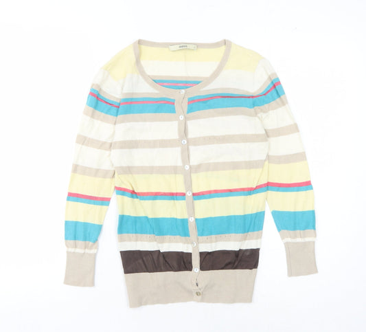 Oasis Women's Multicoloured Striped Cardigan S