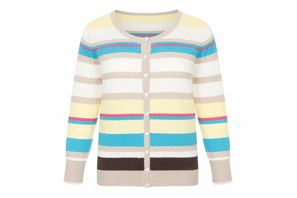Oasis Women's Multicoloured Striped Cardigan S