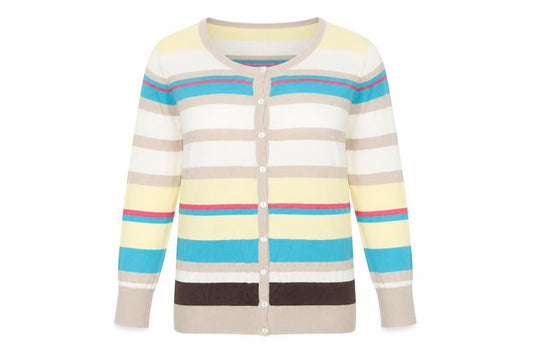 Oasis Women's Multicoloured Striped Cardigan S