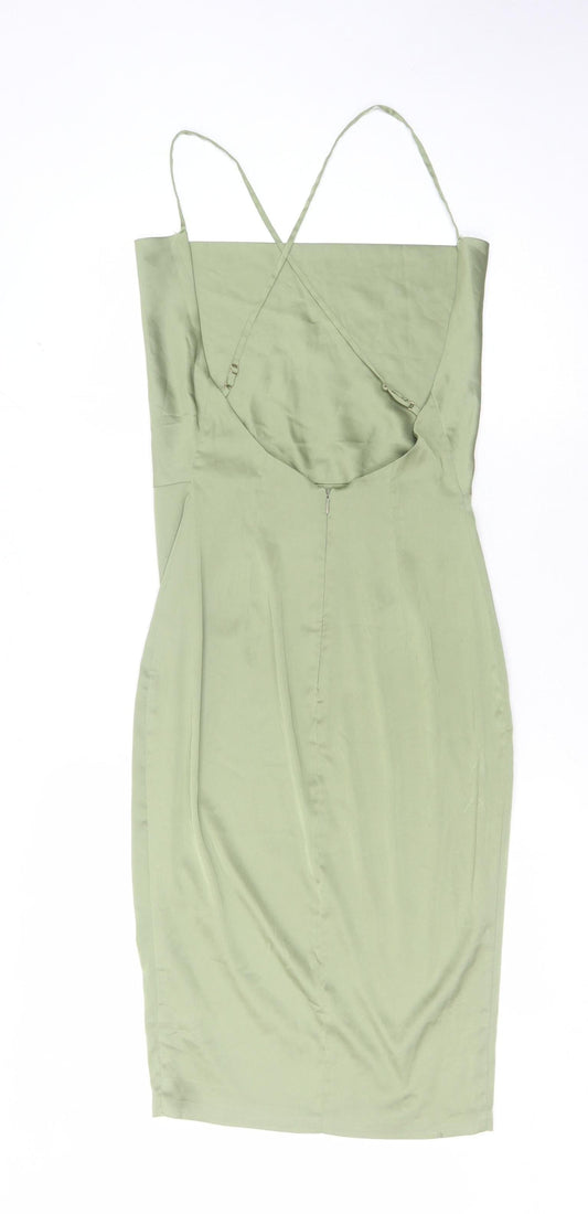 Oh Polly Women's Green Slip Dress Size 12