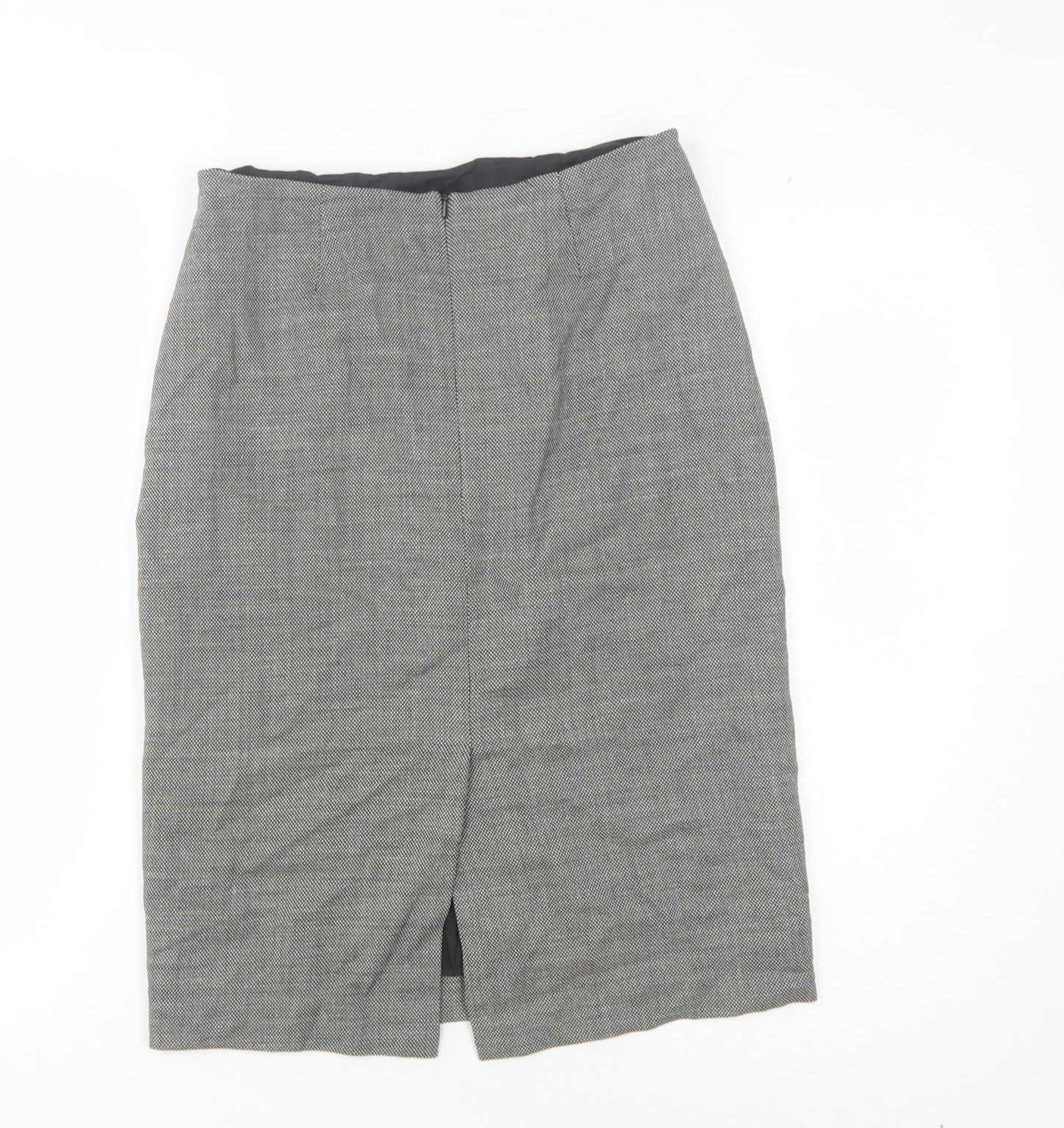 Hobbs Women's Grey Pencil Skirt, Size 10, Wool Tweed