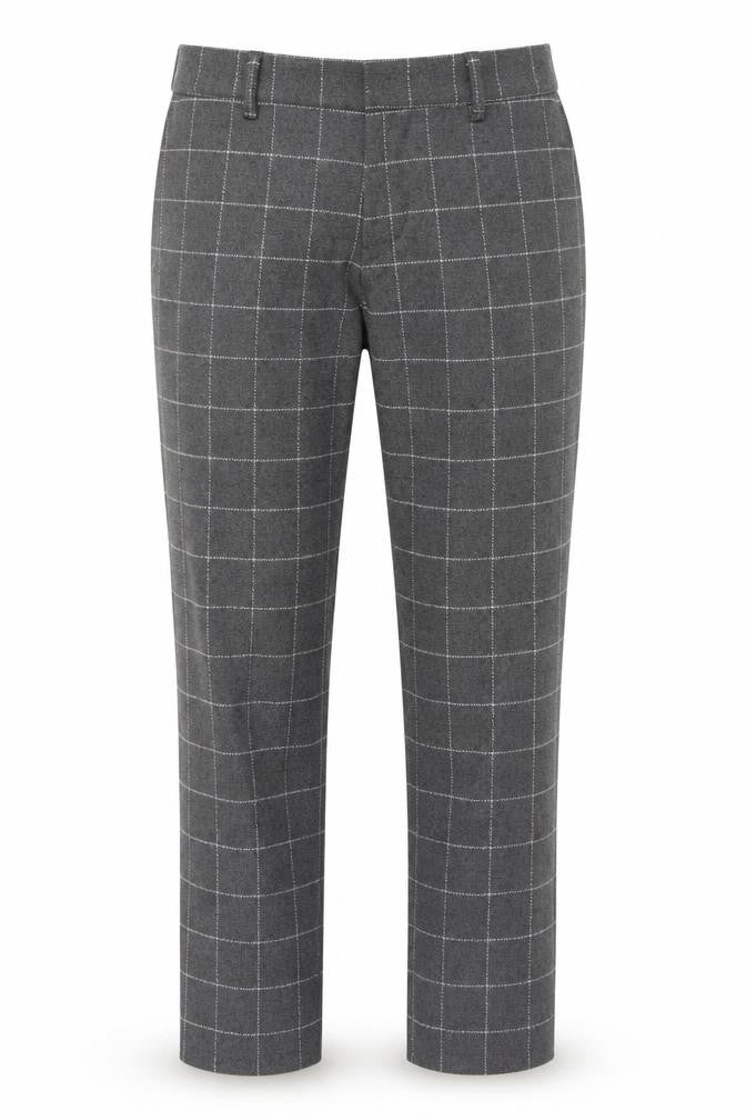 Asos Grey Check Men's Trousers L Casual