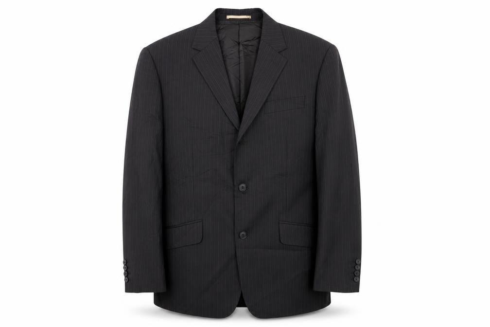 Next Men's Grey Striped Suit Jacket 42R Regular