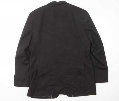 Next Men's Grey Striped Suit Jacket 42R Regular