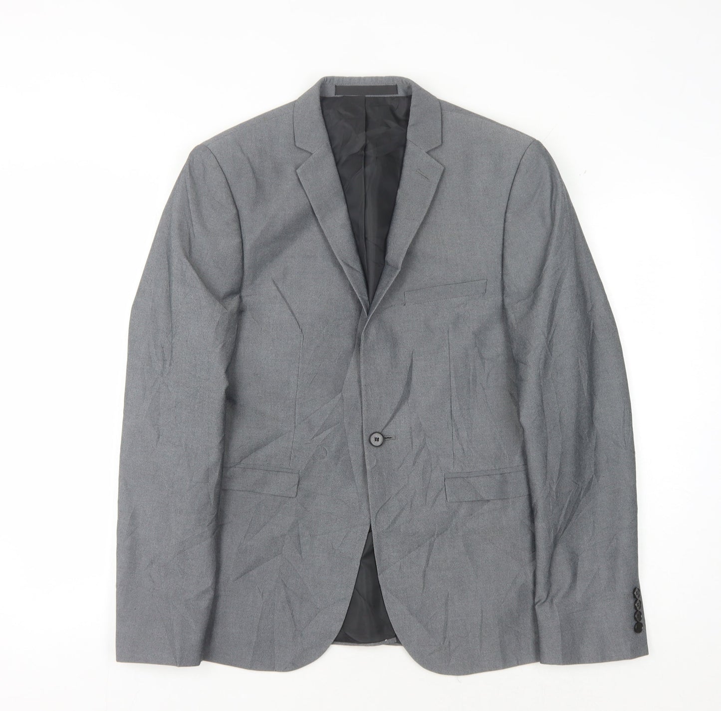 Burton Menswear Grey Slim Fit Suit Jacket 38R