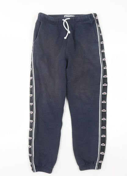 Element Men's Blue Joggers - Small, Logo, Drawstring