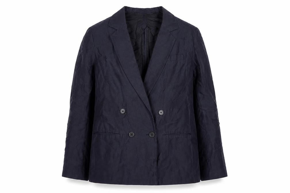 Whistles Women's Black Double-Breasted Suit Jacket Size 12