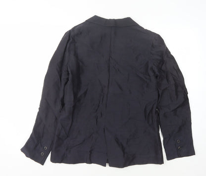 Whistles Women's Black Double-Breasted Suit Jacket Size 12