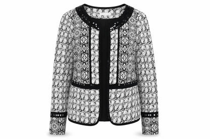 RJR.John Rocha Women's Black Geometric Blazer, Size 12