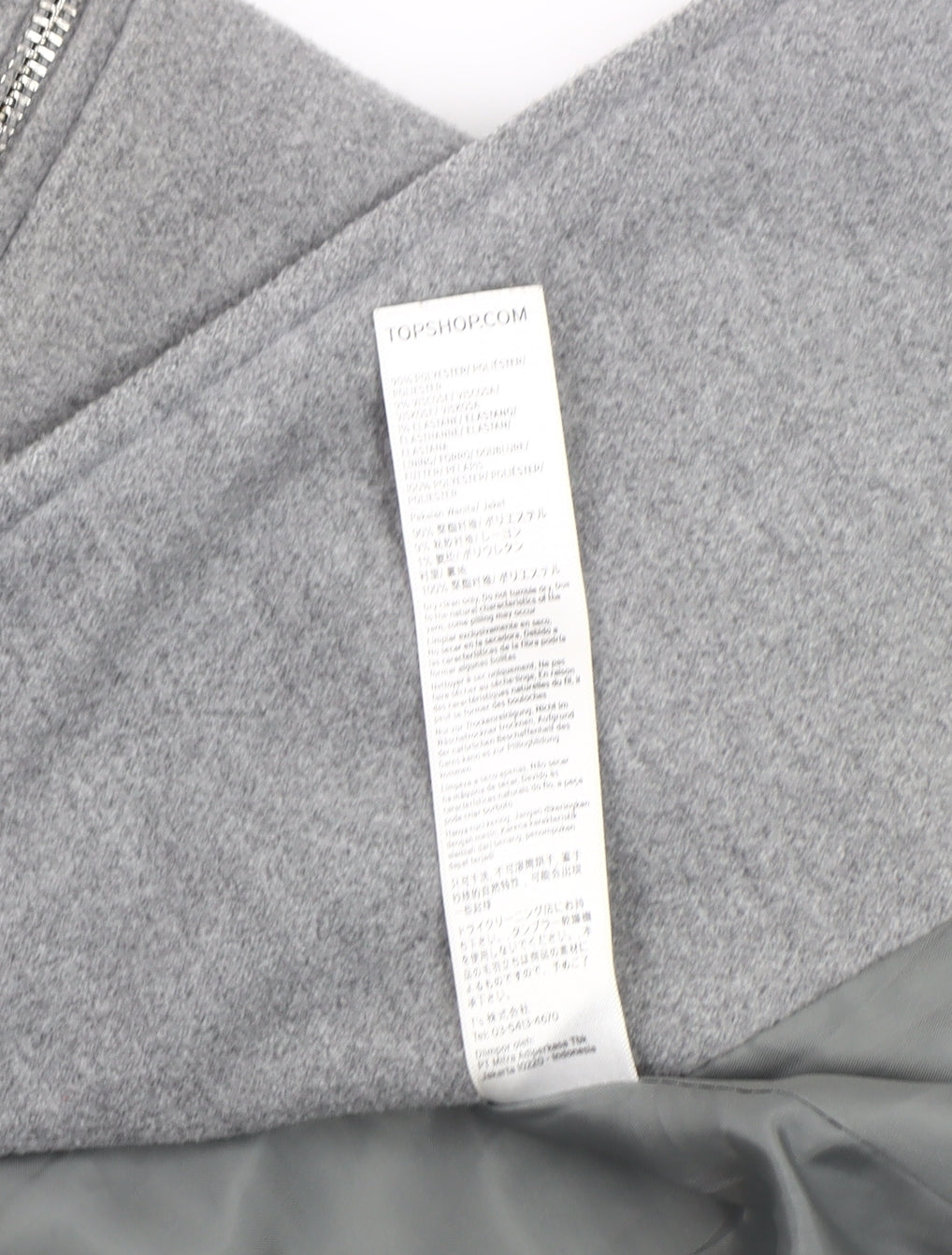 Topshop Women's Grey Overcoat Size 8 Regular Fit