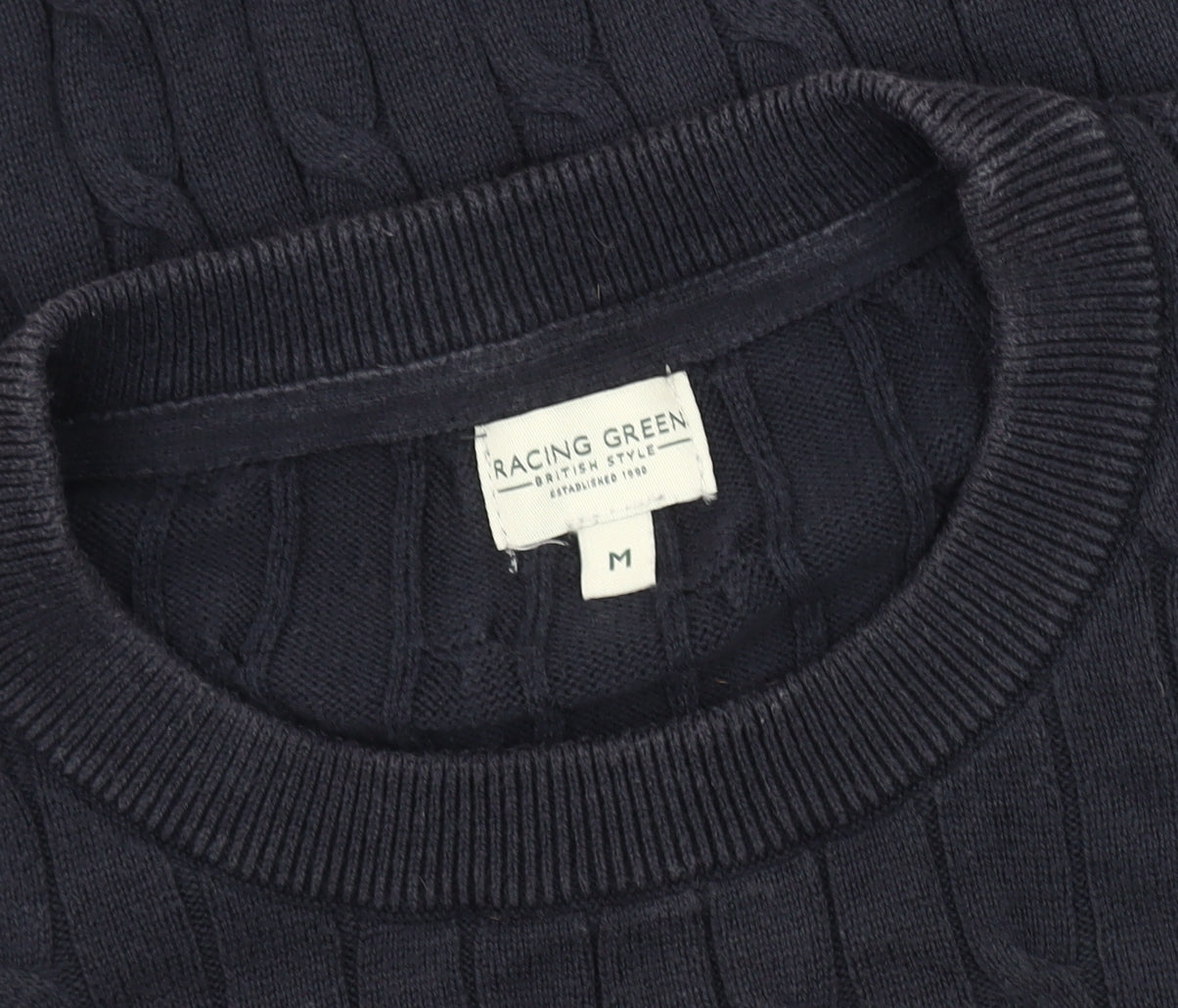 Racing Green Men's Black Medium Pullover Jumper