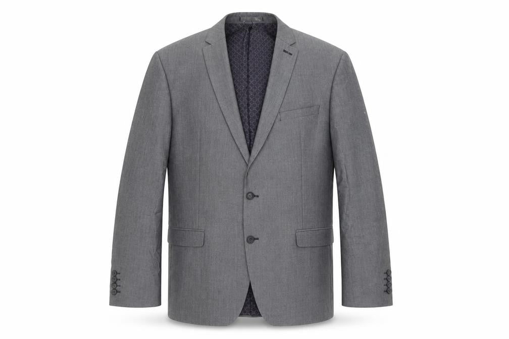 Limehaus Men's Grey Suit Jacket 46R Regular Fit