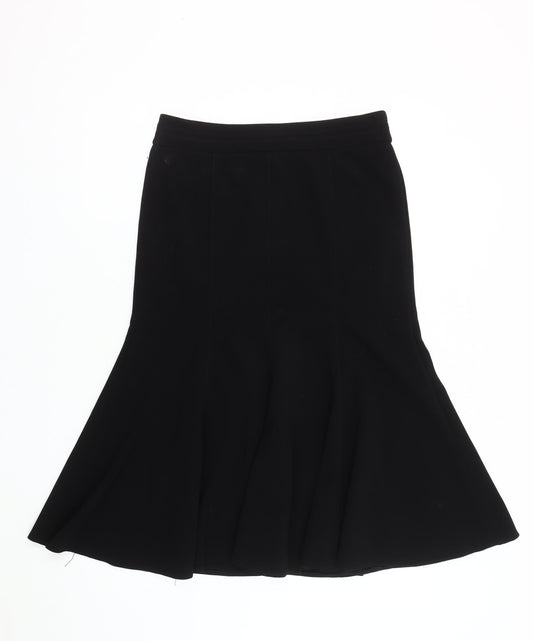 Roman Women's Black Trumpet Midi Skirt Size 10