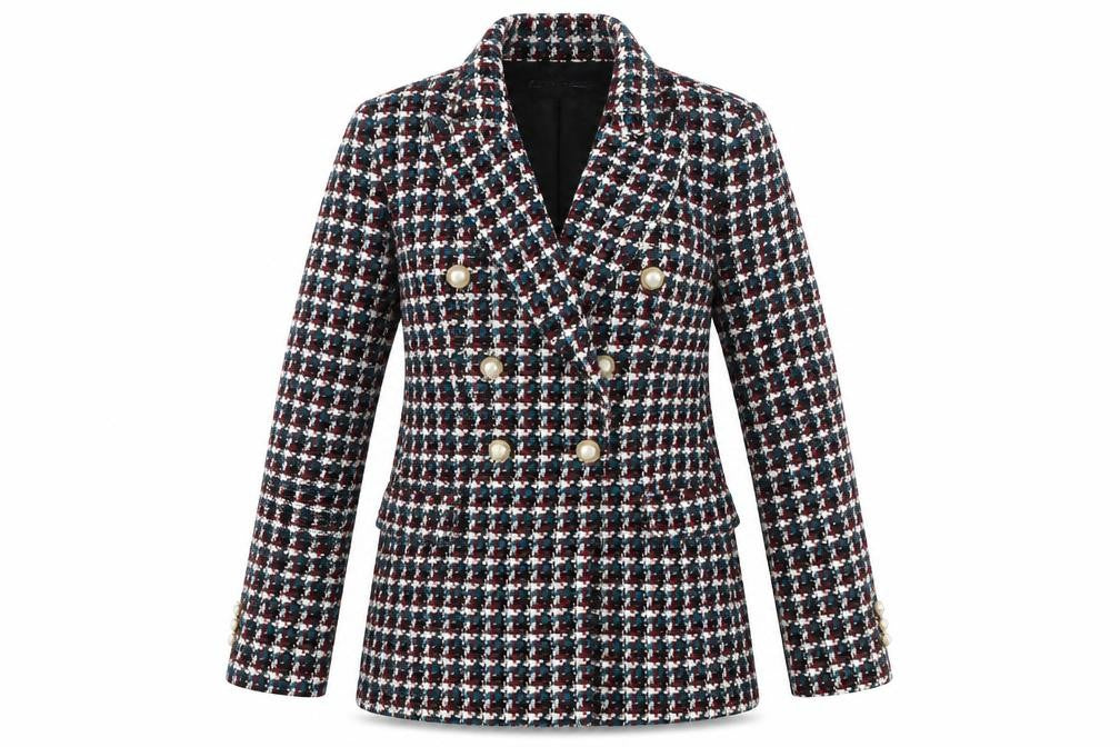 Zara Women's Multicoloured Bouclé Blazer Size 8