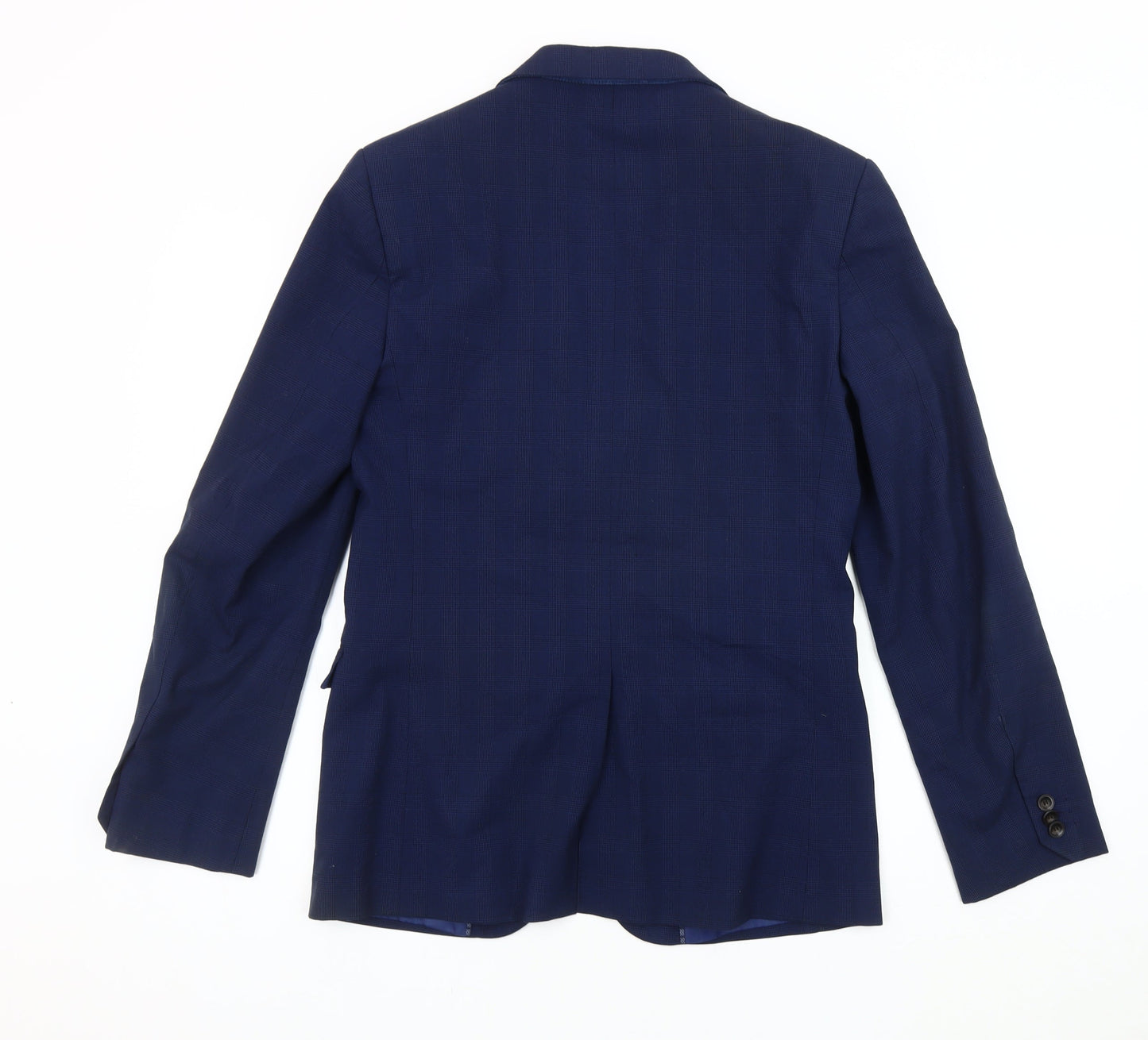 Marks and Spencer Men's Blue Check Blazer 38R
