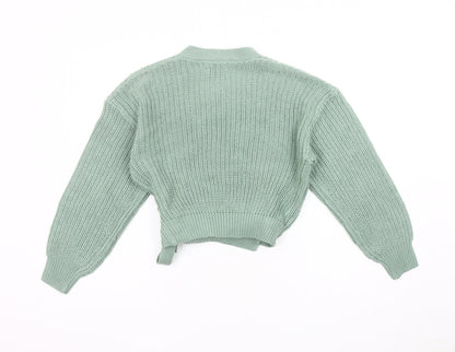 Back view of Only Women's Green Wrap Jumper XS