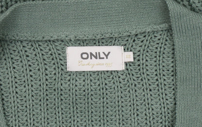 Close-up detail of Only Women's Green Wrap Jumper XS