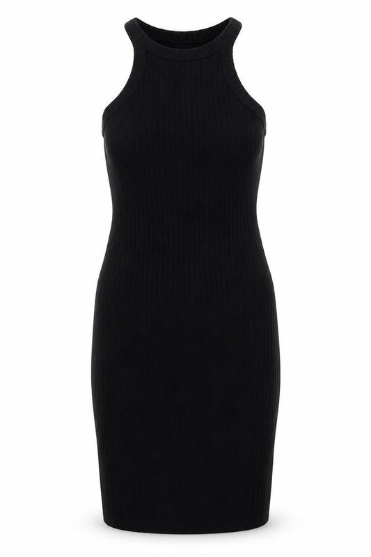 River Island Black Halter Tank Dress Women Size 8