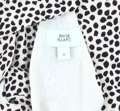 River Island Women's Beige Halter Blouse Size 8
