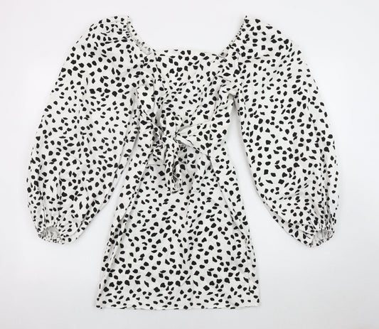 River Island Women’s White Animal Print Bodycon Dress