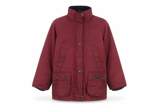 Front view of Oxford Blue boys’ red cotton jacket 7-8 years