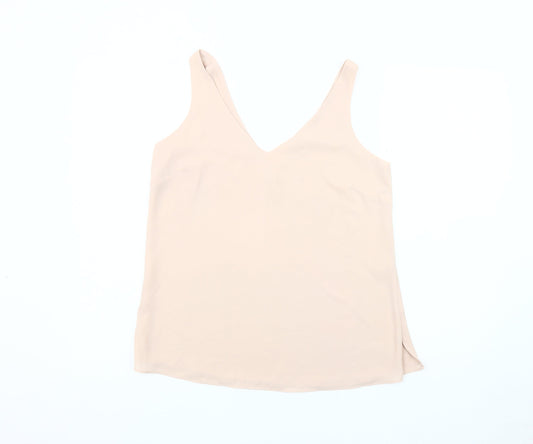 Wallis Women's Beige Tank Top Size 10 Regular V-Neck
