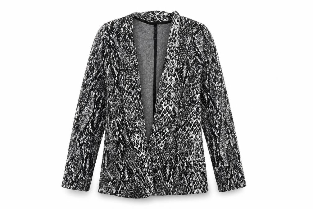Next Women's Grey Animal Print Blazer Size 16