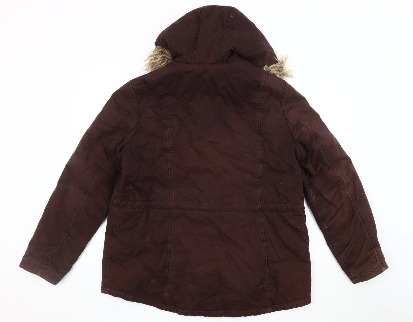 Dorothy Perkins Women's Brown Parka Jacket Size 18