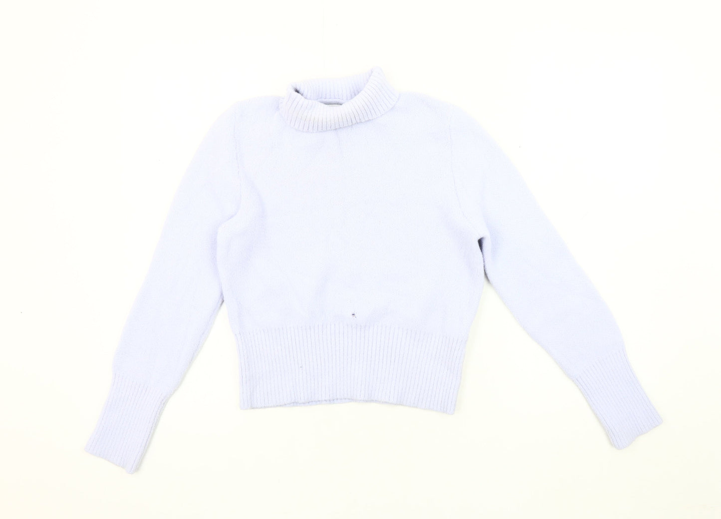 Zara Women's Purple Roll Neck Pullover Jumper, Size M