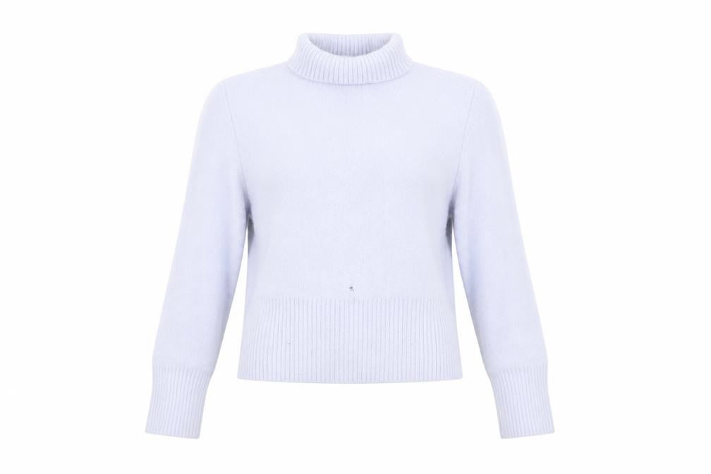 Zara Women's Purple Roll Neck Pullover Jumper, Size M