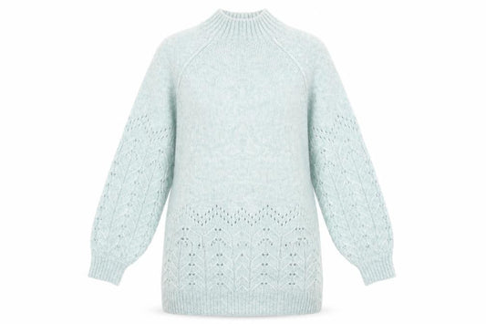M&Co Women's Green High Neck Pullover Jumper, UK 12