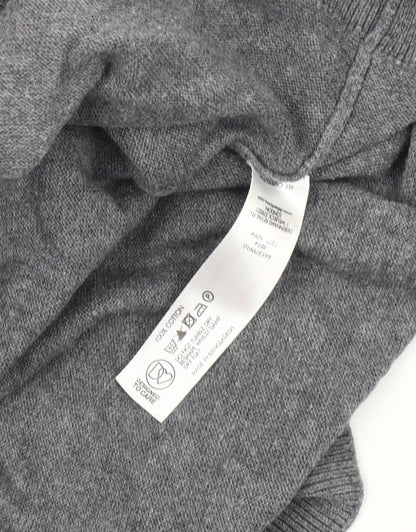 Brand and care label for Thomas Nash Men's Grey V-Neck jumper M