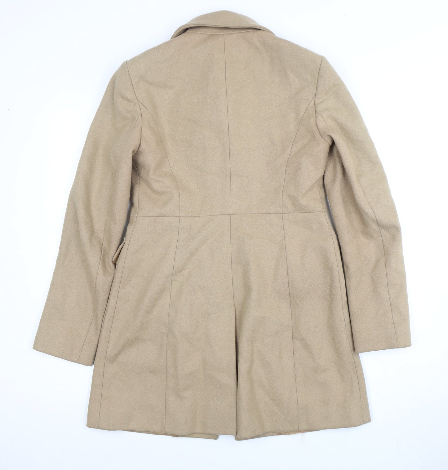 French Connection Women's Beige Wool Overcoat Size 4