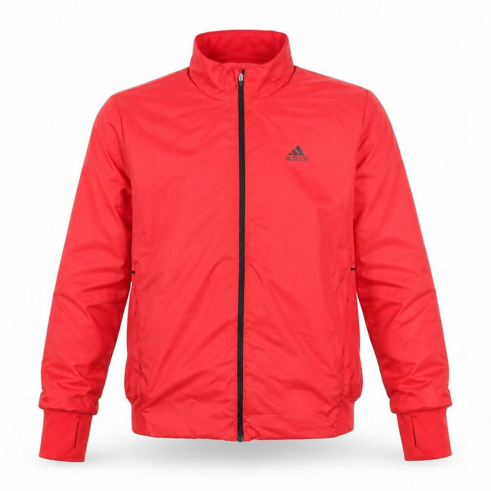 Adidas Men's Red XS Windbreaker Jacket, Full Zip, Lightweight