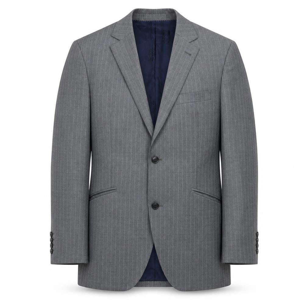 Austin Reed Men's Grey Striped Blazer 40R Notch Lapel