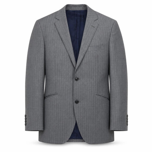 Austin Reed Men's Grey Striped Blazer 40R Notch Lapel