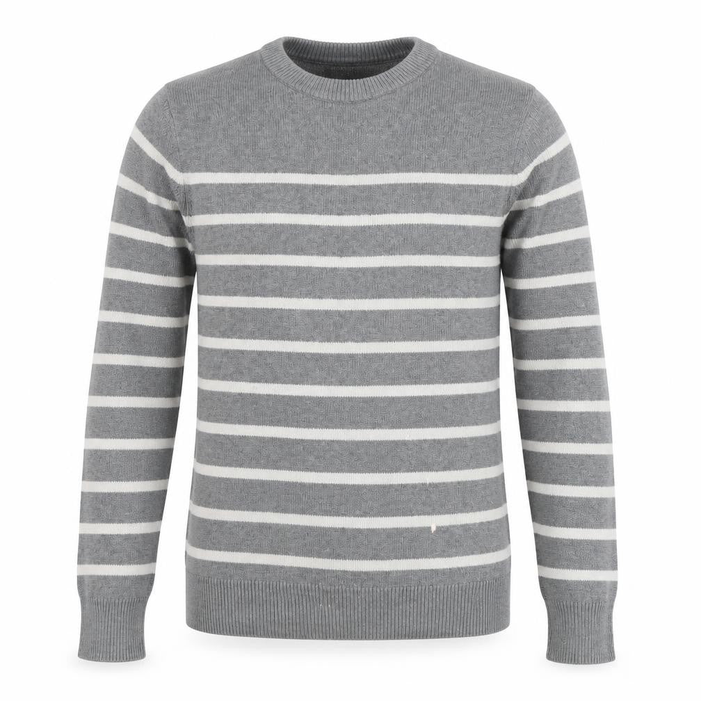 Howick Men’s Grey Striped Pullover Jumper S