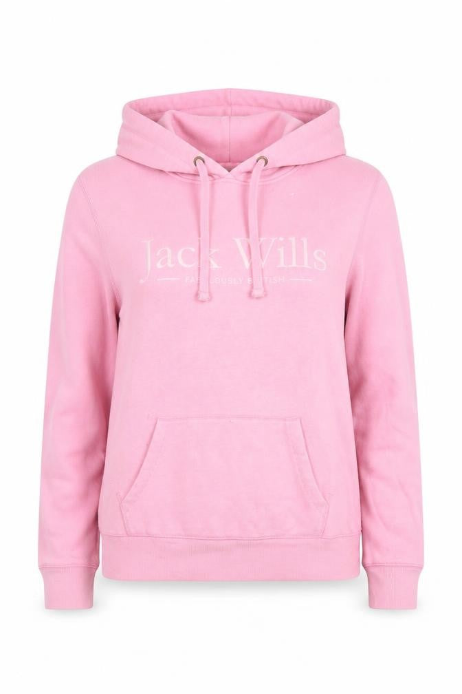 Jack Wills Women's Pink Pullover Hoodie, Size 10