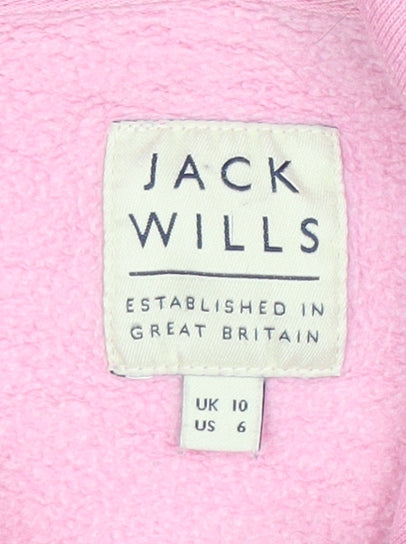 Jack Wills Women's Pink Pullover Hoodie, Size 10