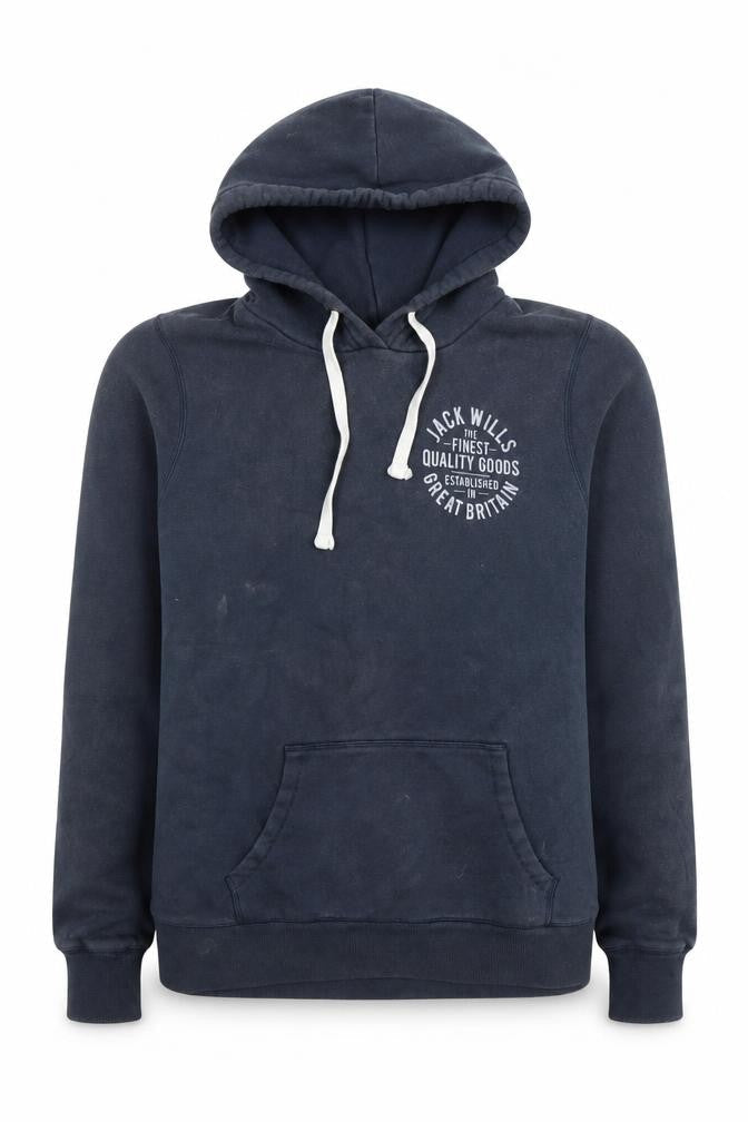 Jack Wills Unisex Adults Blue Pullover Hoodie L
