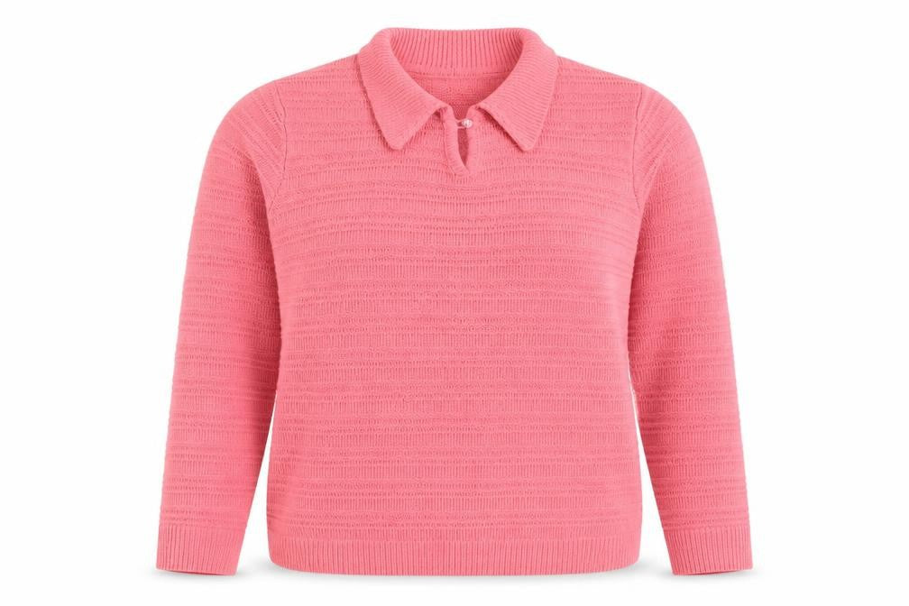 Isle Women's Pink Collared Jumper Size M