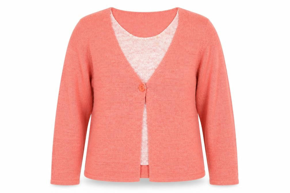 TIGI Women's Pink Cardigan V-Neck Size 18
