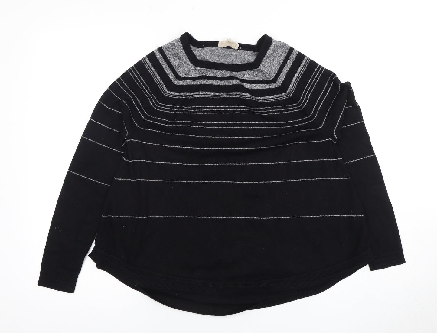Phase Eight Women’s Black Striped Jersey Top Size 10